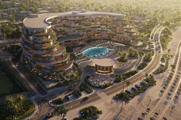 Skyline at Sea Breeze — a serviced apartment hotel with a view of the Caspian Sea
